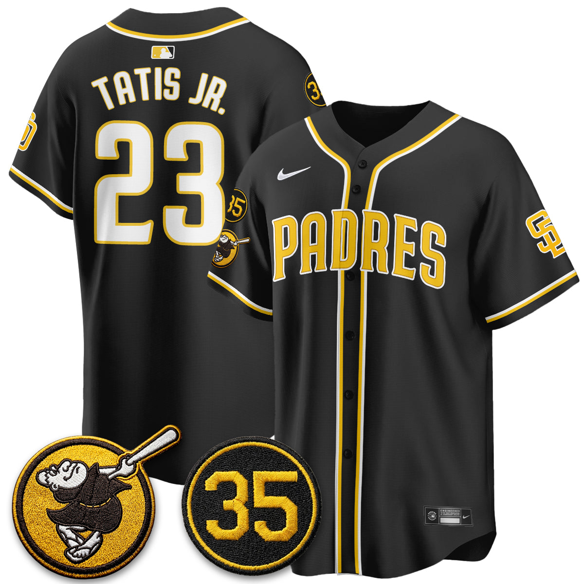 San Diego Padres 2026 Black Out Style Limited Vapor Jersey - Stitched