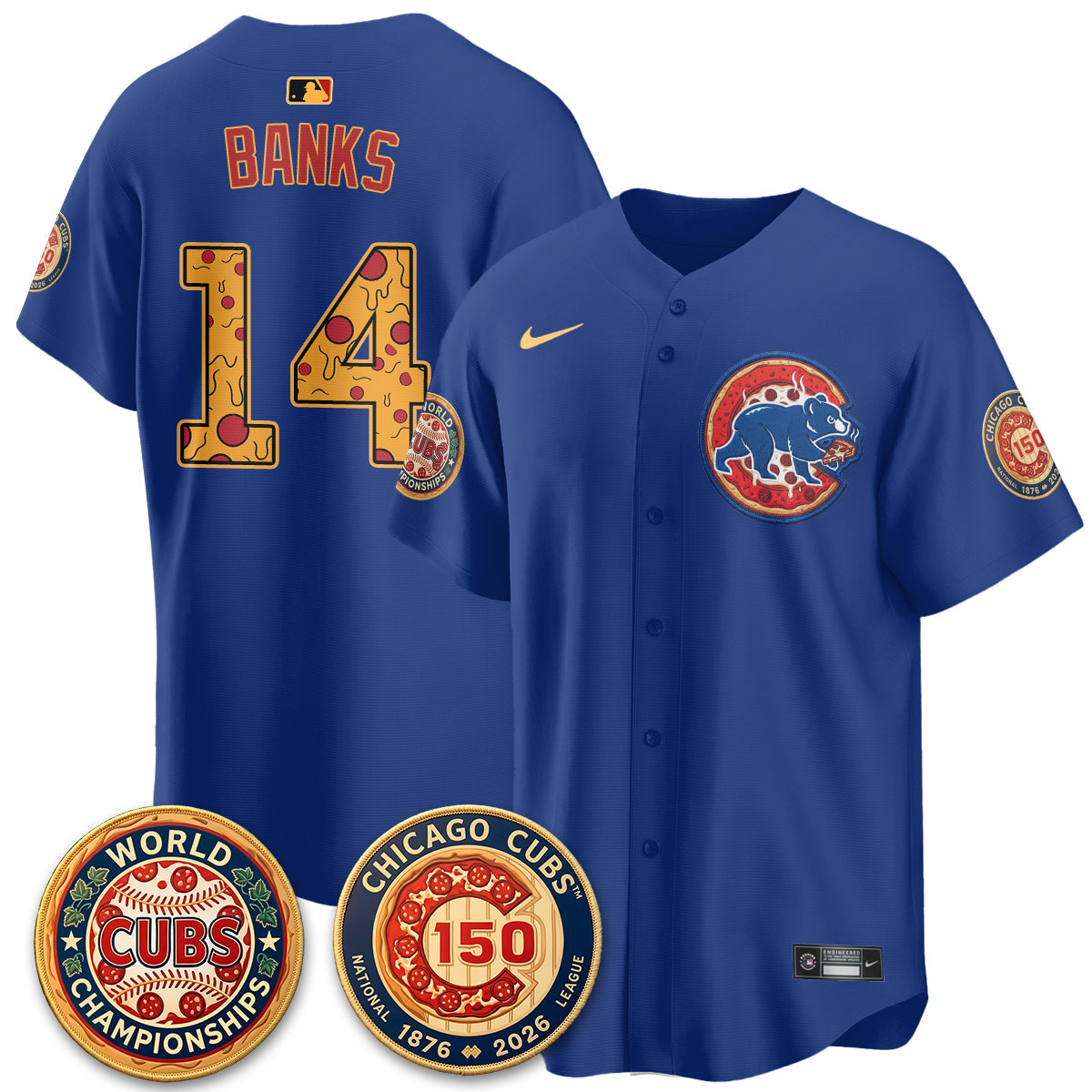 Chicago Cubs Deep Dish Pizza Vapor Limited Jersey - Stitched