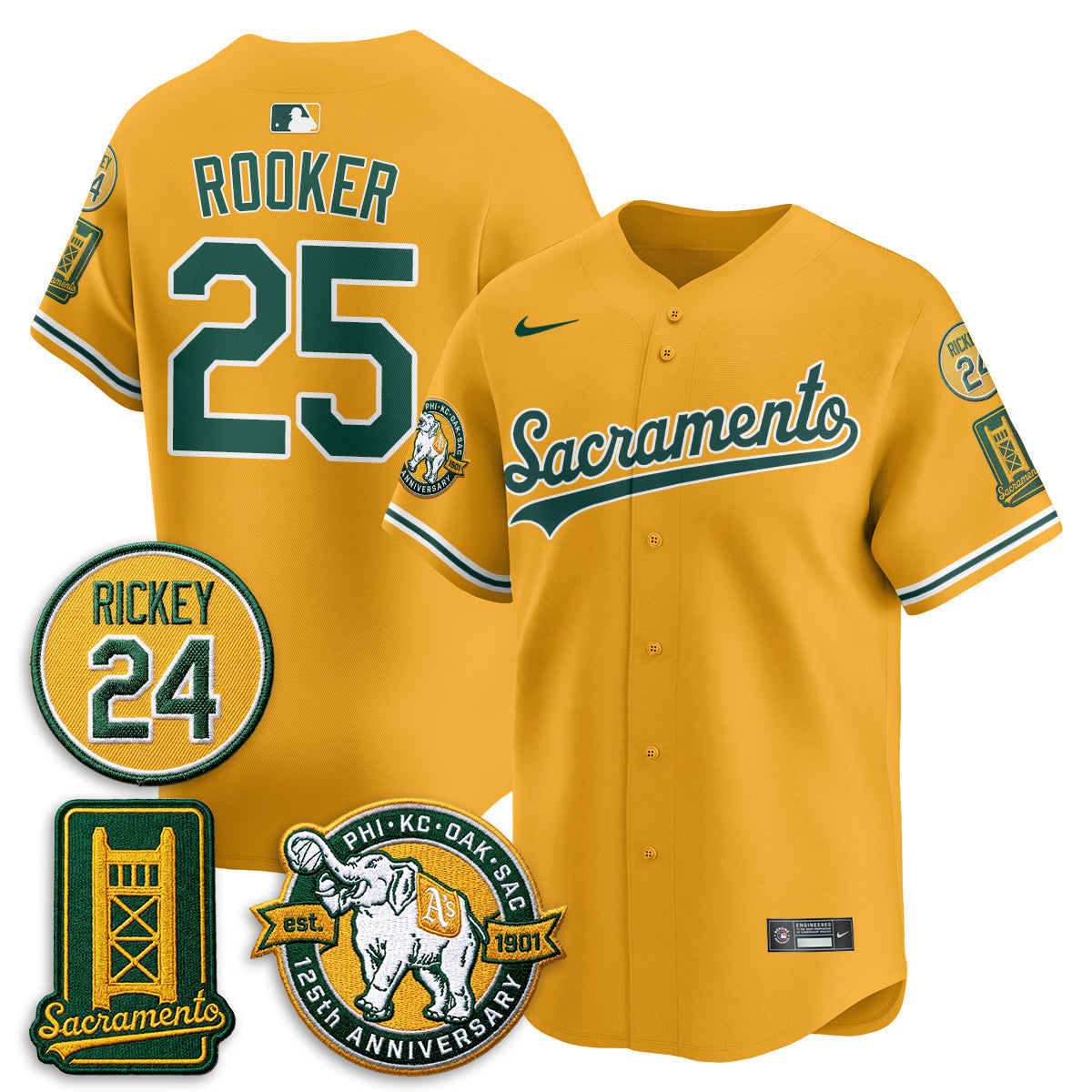 Athletics 2026 Alternate Sacramento - Celebrating 125 Years - Limited Vapor Jersey - Stitched-Cuztomshoes