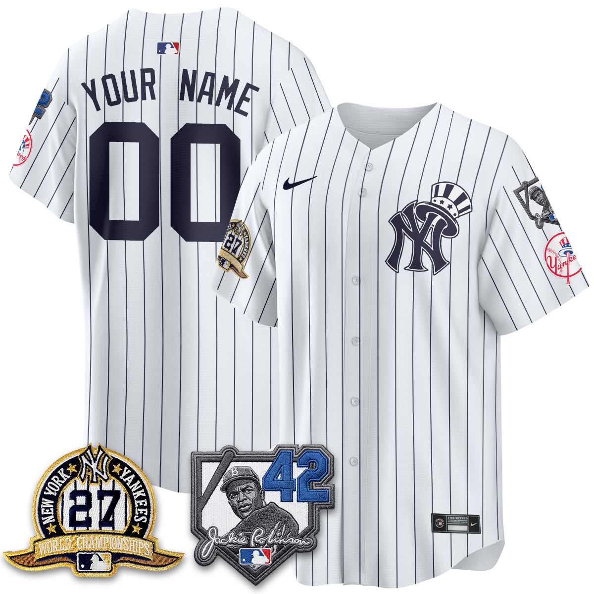 New York Yankees 2026 Jackie Robinson Day Vapor Limited Gold Edition Custom Jersey - Stitched - V2