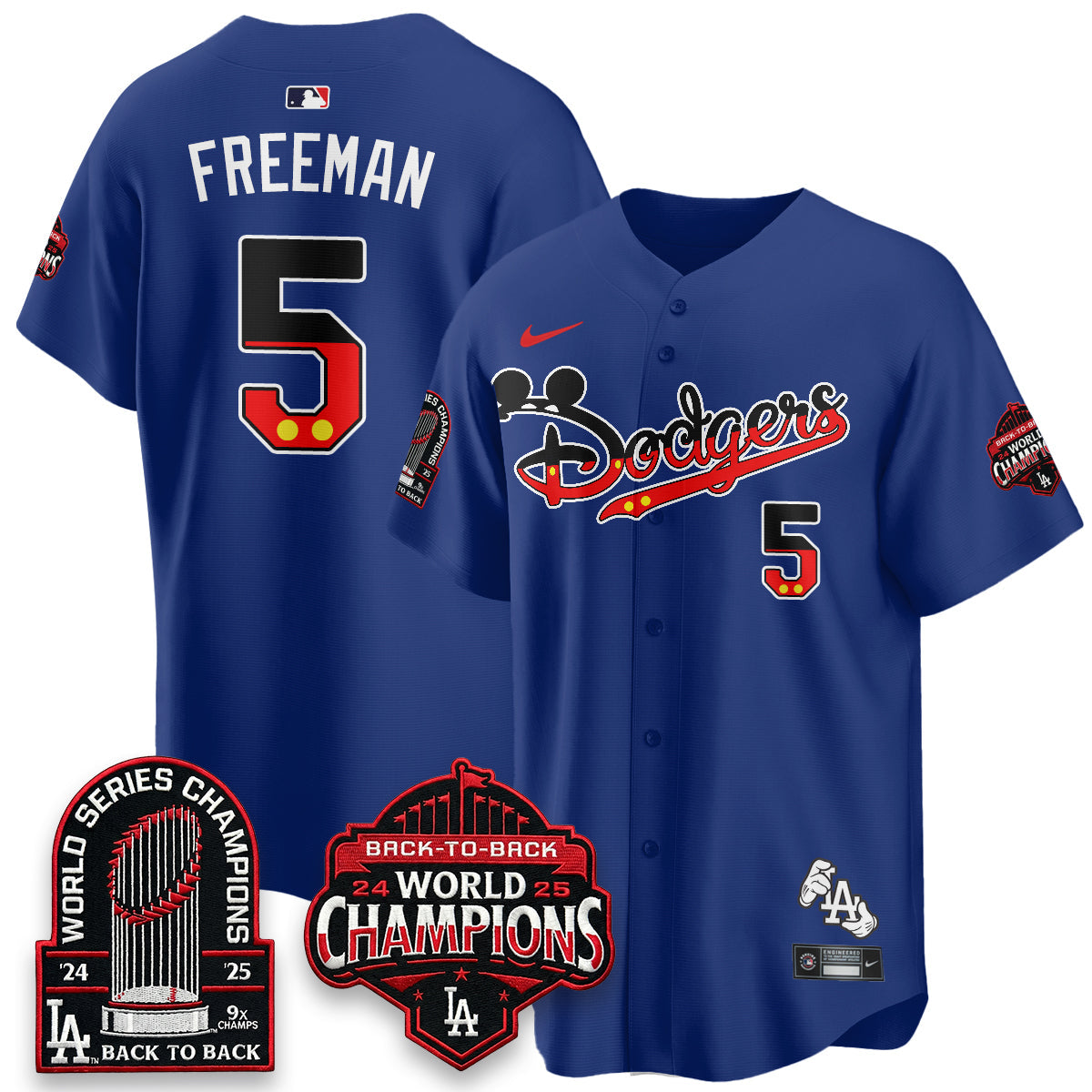 Los Angeles Dodgers x Mouse Vapor Limited Jersey- Stitched-Cuztomshoes
