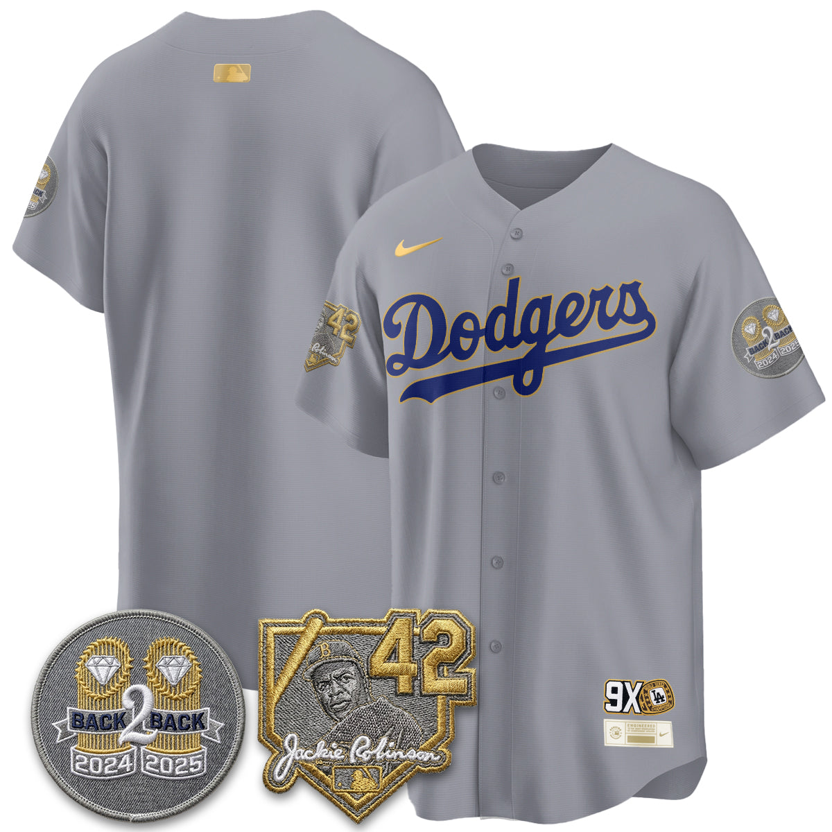 Los Angeles Dodgers - 2026 Jackie Robinson Day Vapor Limited Jersey - Stitched-Cuztomshoes