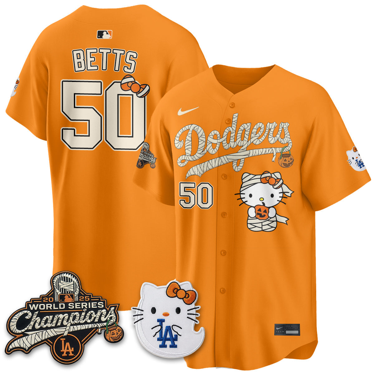Los Angeles Dodgers Halloween 2026 Vapor Jersey V2- Stitched-Cuztomshoes