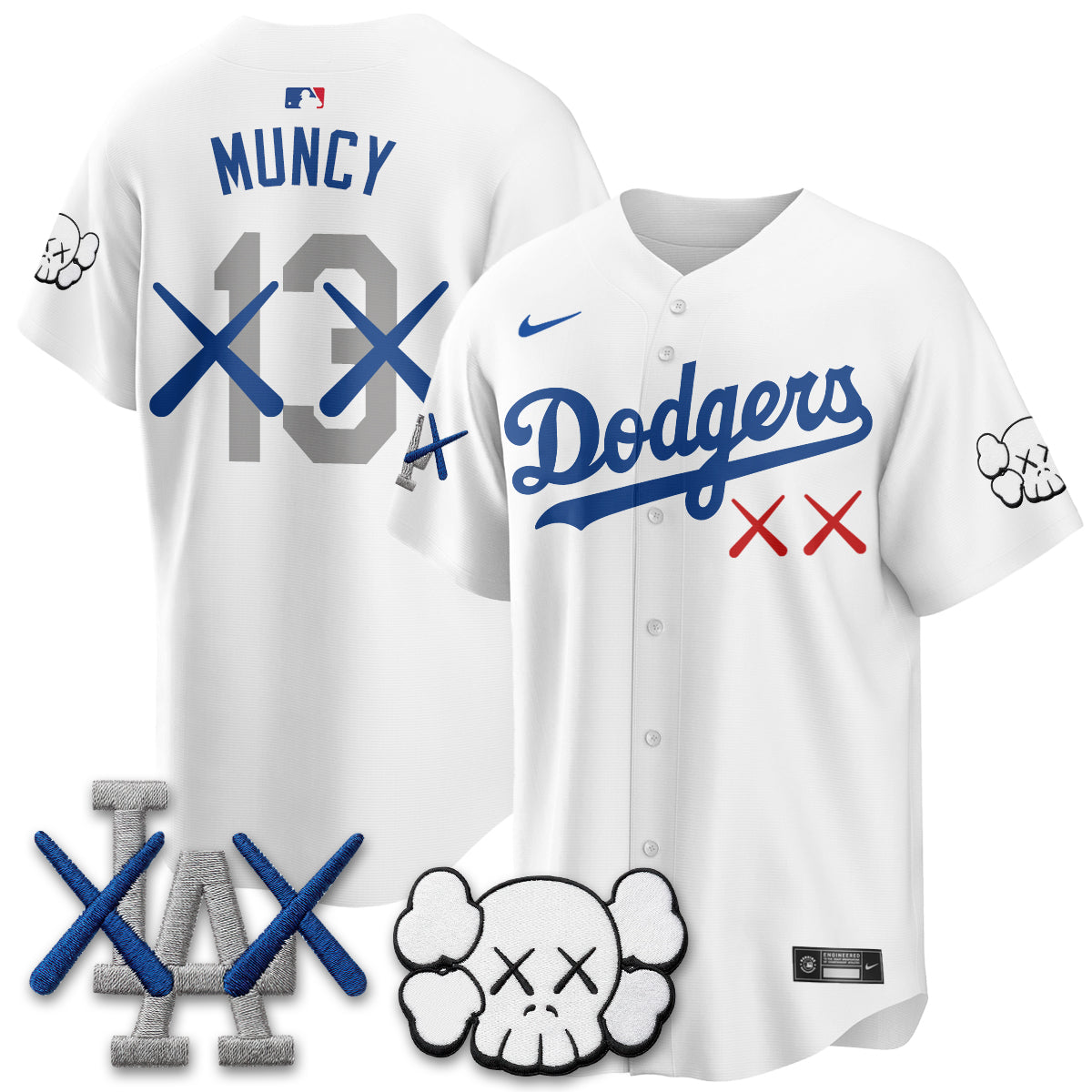 Los Angeles Dodgers x KAWS Edition Vapor Jersey - Stitched-Cuztomshoes