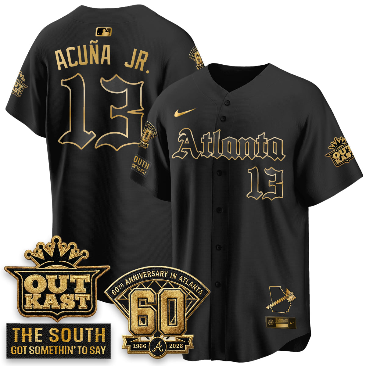 Atlanta Braves 2026 Gothic Edition Vapor Limited Jersey - Stitched