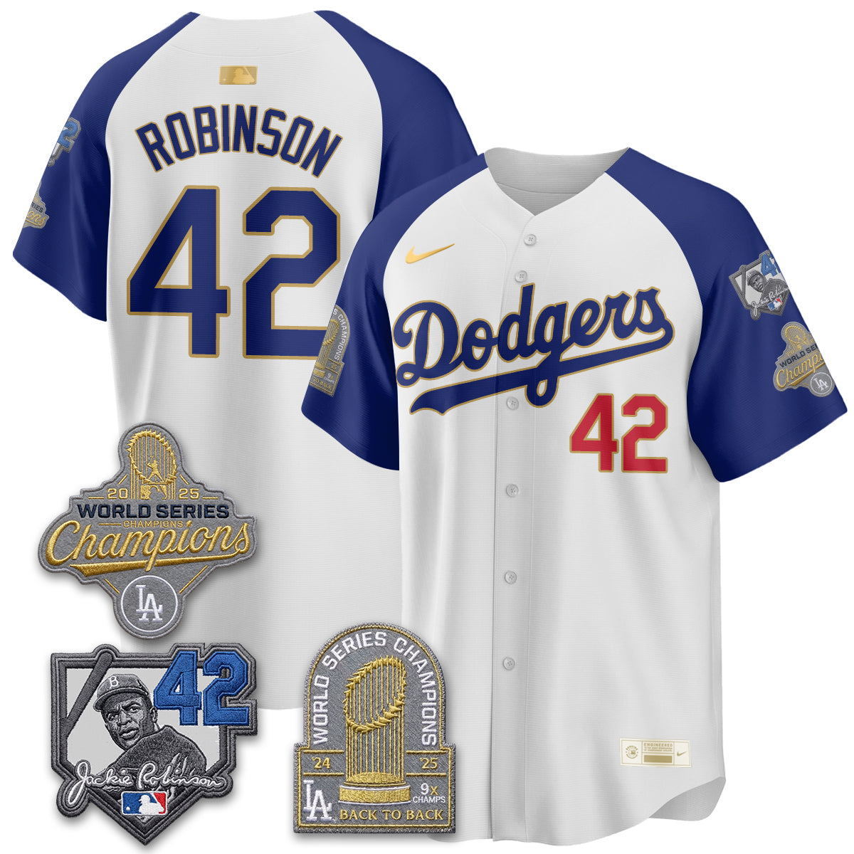 Los Angeles Dodgers 2026 Jackie Robinson New Era Vapor Limited Jersey - Stitched-Cuztomshoes