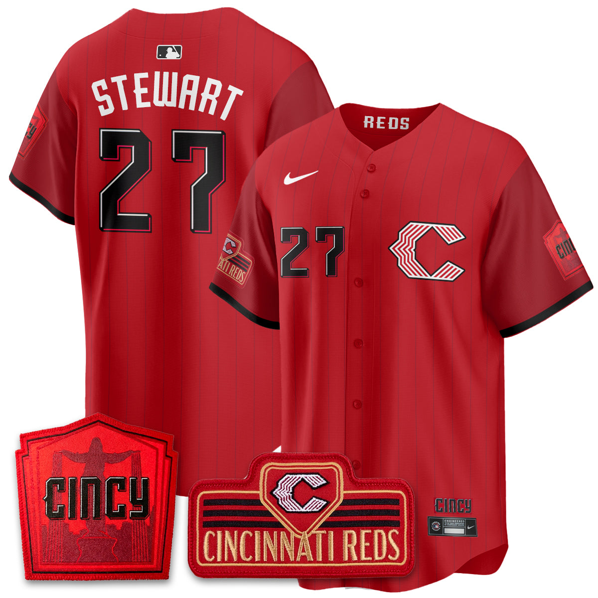 Cincinnati Reds 2026 City Connect Limited Premier Vapor Jersey - Stitched