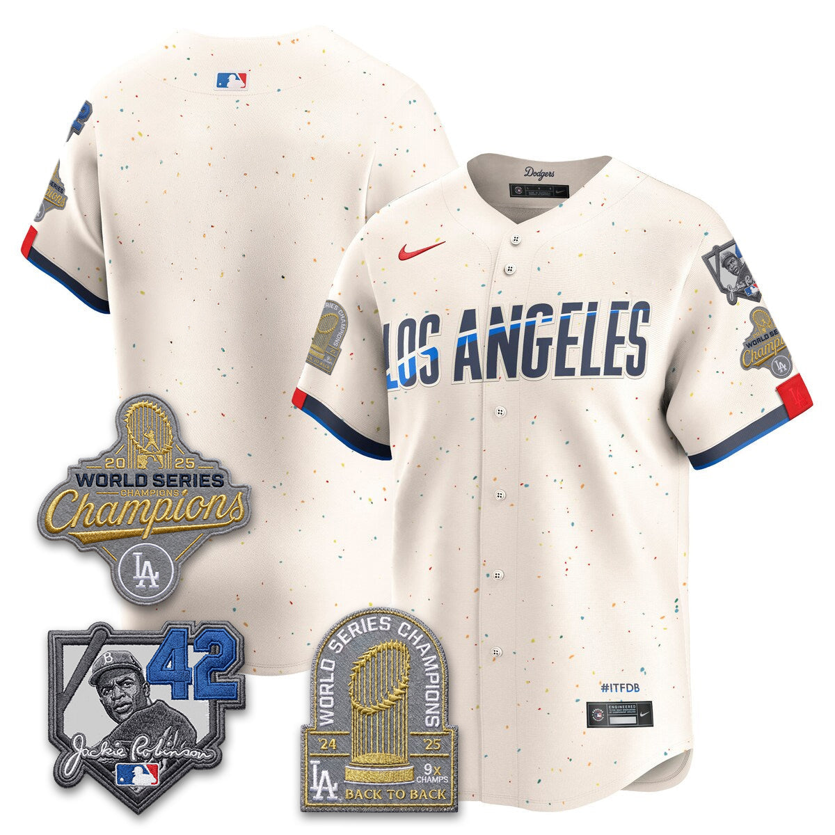 Los Angeles Dodgers 2026 Jackie Robinson New Era Vapor Limited Jersey - Stitched-Cuztomshoes