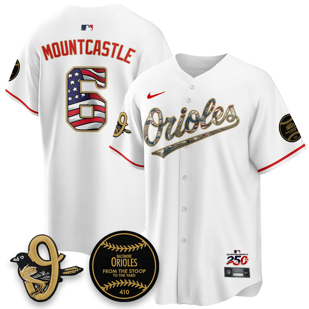 Baltimore Orioles 2026 Independence Day USA Vapor Limited Jersey - Stitched-Cuztomshoes