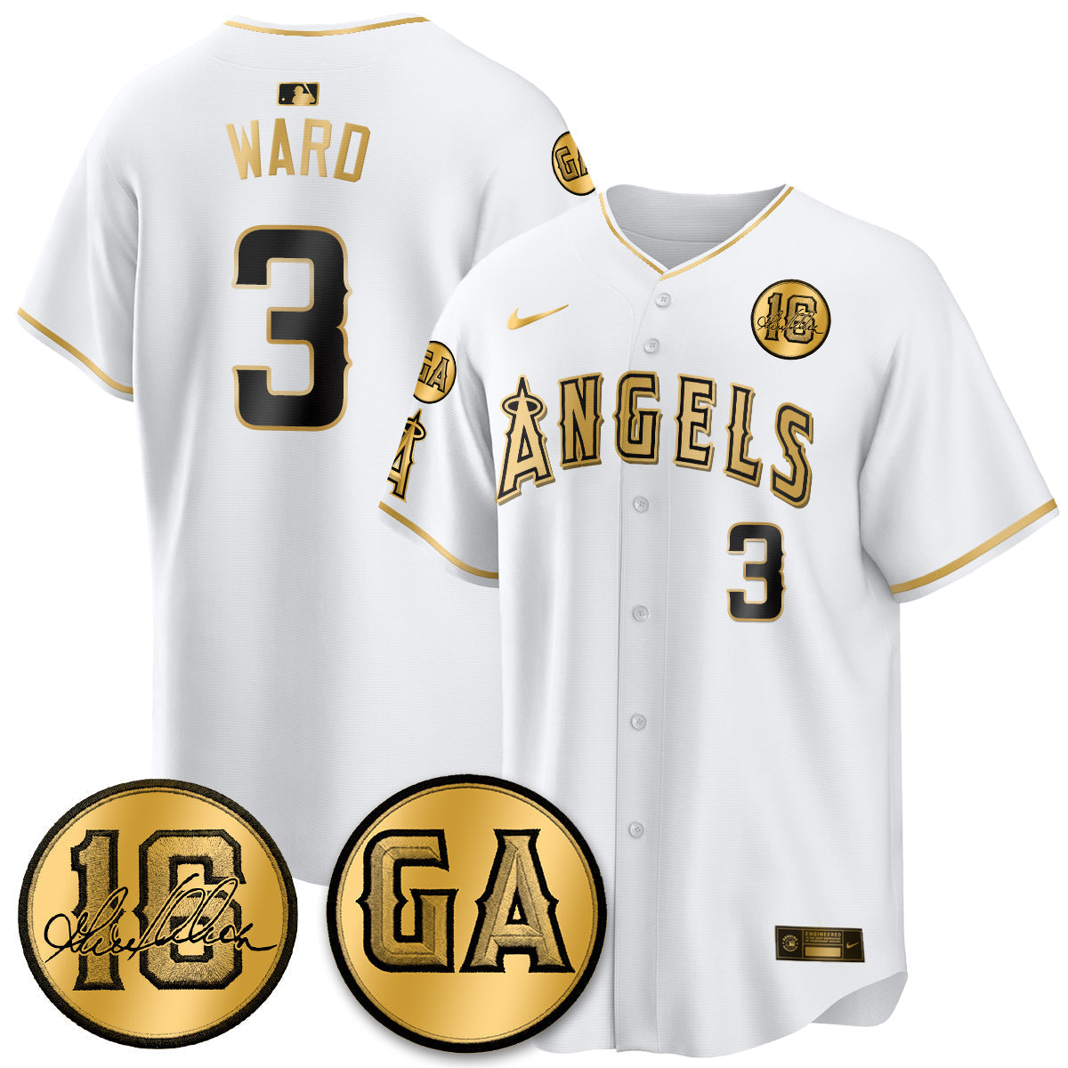 Los Angeles Angels Garret Anderson Tribute Patch Vapor Jersey - Stitched V2-Cuztomshoes