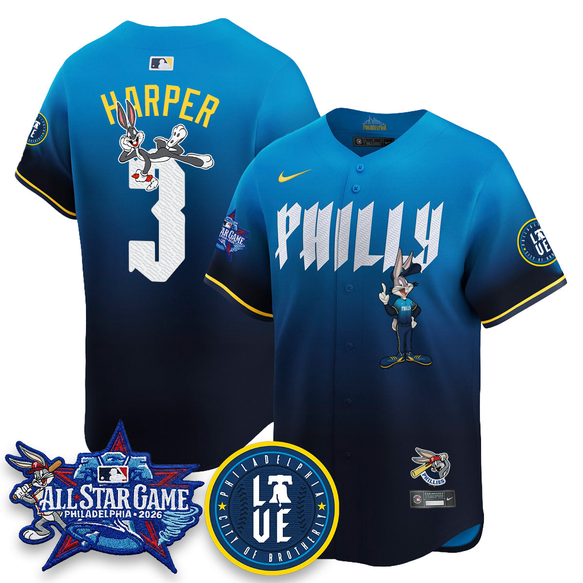 Philadelphia Phillies x Bunny Vapor Premier Limited Jersey - Stitched