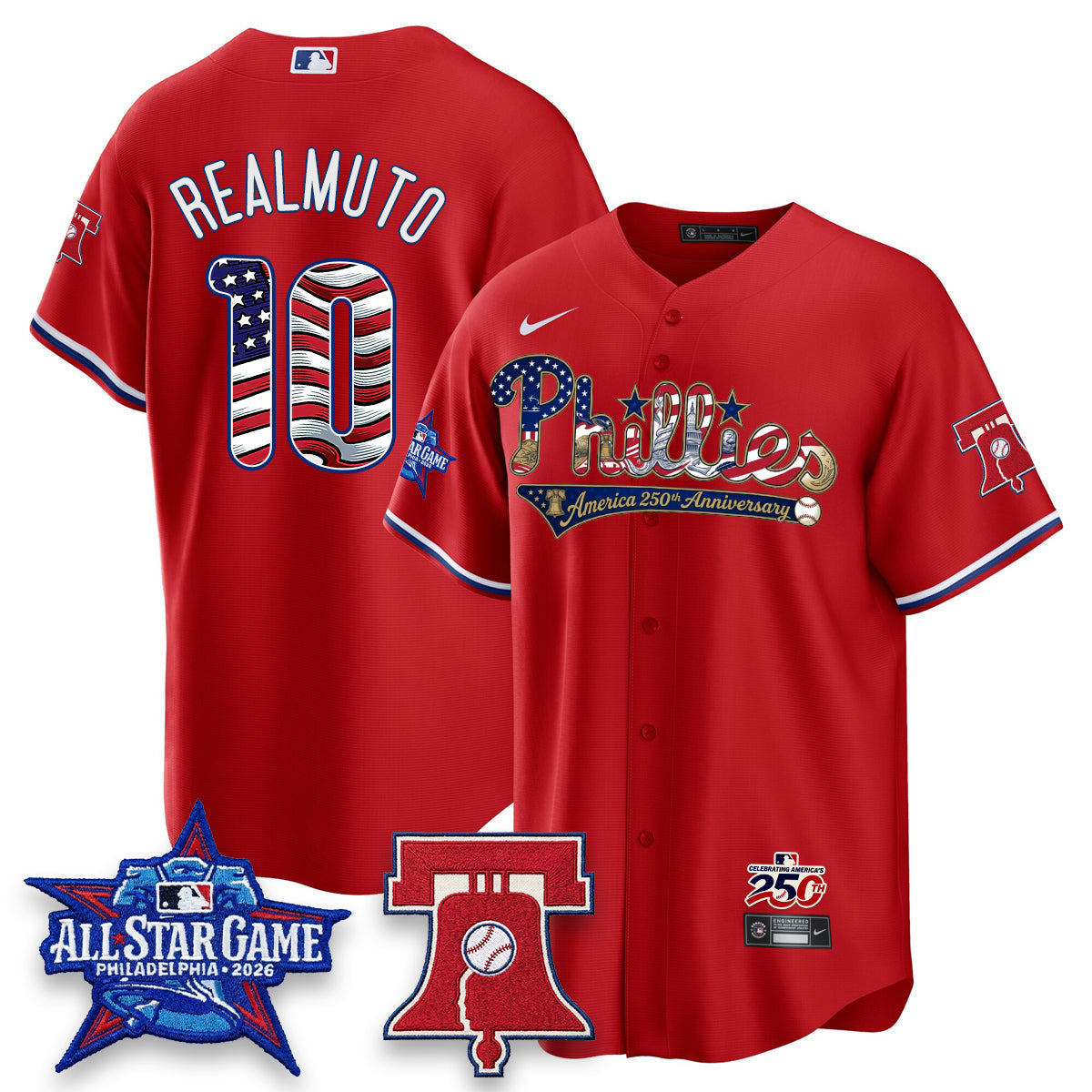 Philadelphia Phillies 2026 Independence Day USA Vapor Limited Jersey - Stitched-Cuztomshoes