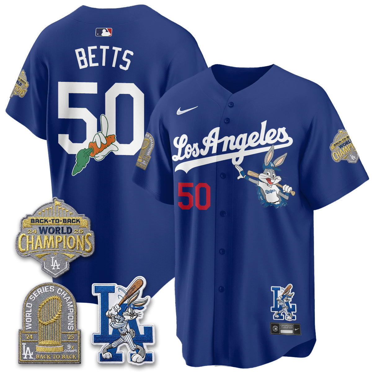 Los Angeles Dodgers Bunny Vapor Limited Jersey - Stitched-Cuztomshoes
