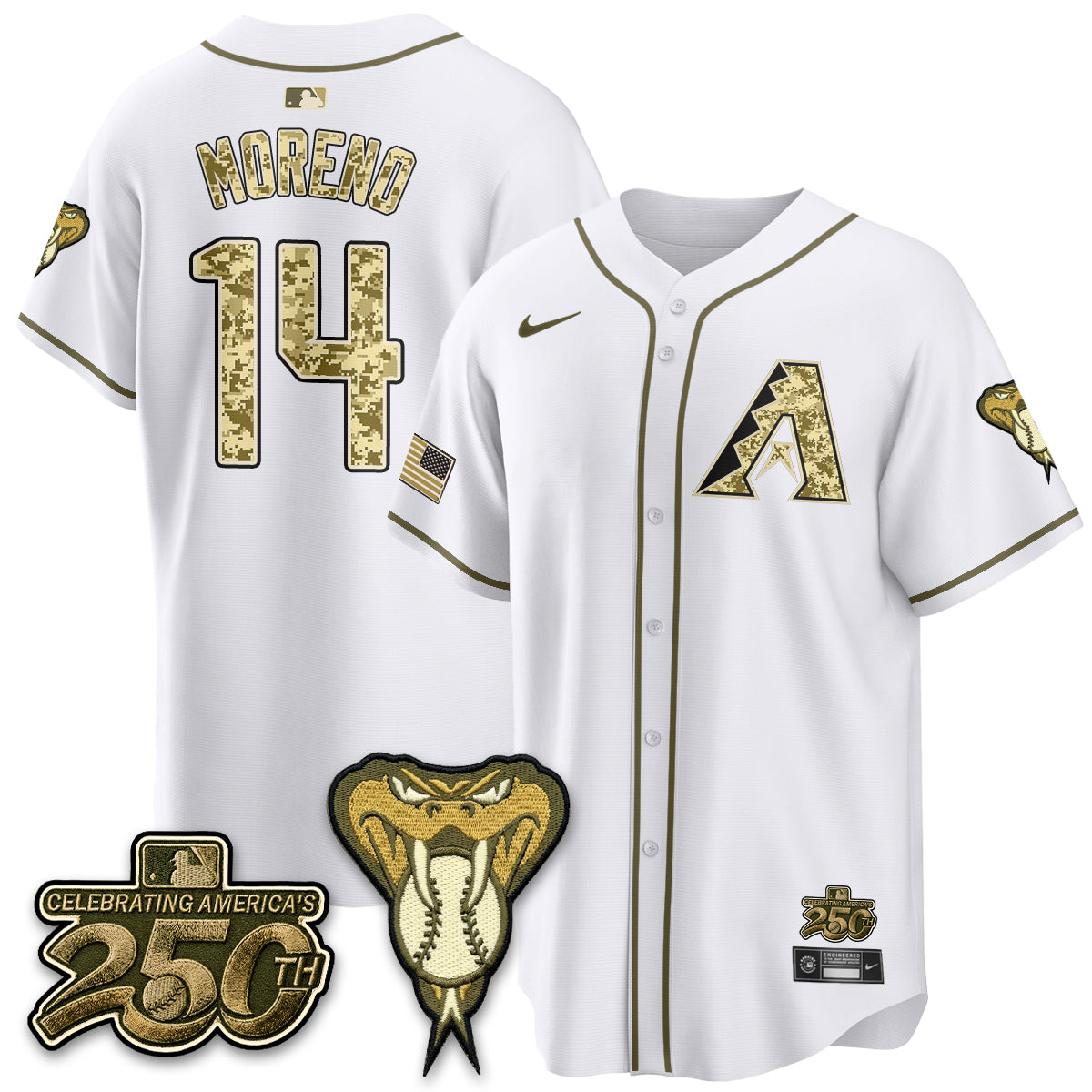 Arizona Diamonbacks Salute to Service 2026 Vapor Premier Limited Jersey - Stitched-Cuztomshoes