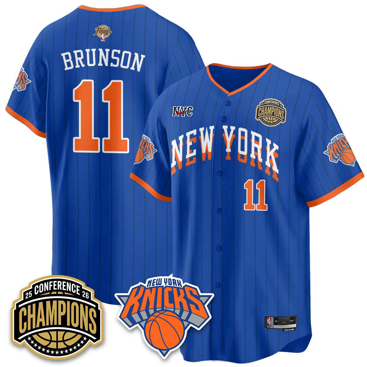 New York Knicks 2026 Basketball Finals Vapor City Edition Jersey V2- Stitched-Cuztomshoes