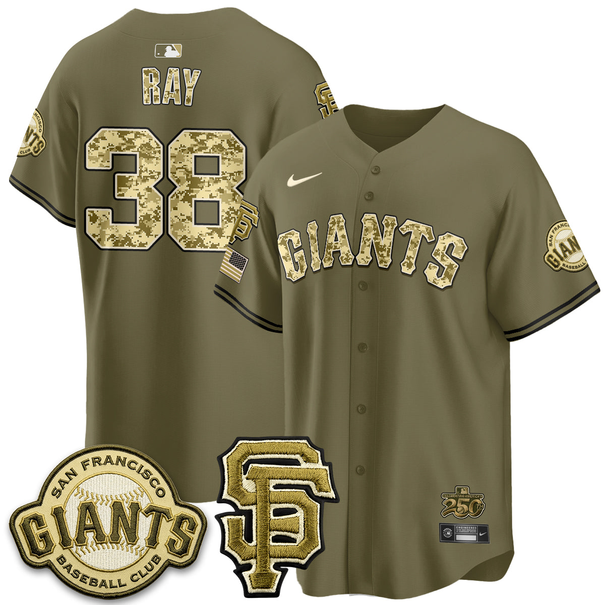 San Francisco Giants 2026 Armed Forces Day Jersey V2 - Stitched