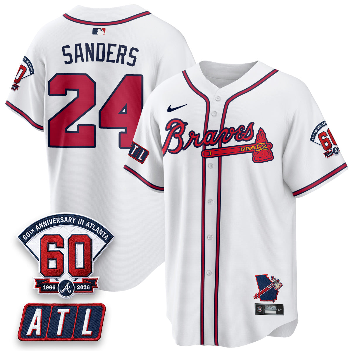 Atlanta Braves 2026 60th Anniversary Vapor Limited Jersey - Stitched