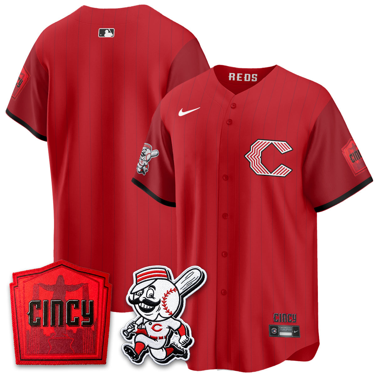 Cincinnati Reds 2026 City Connect Limited Premier Vapor Jersey - Stitched