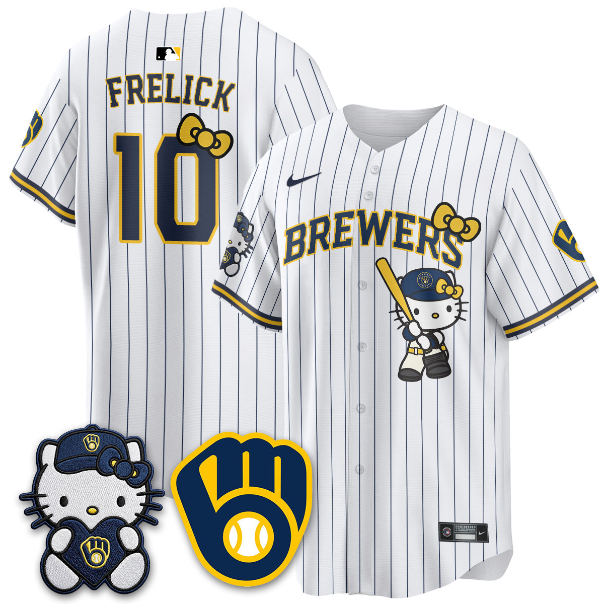 Milwaukee Brewers Meow KT Night Vapor Limited Jersey - Stitched-Cuztomshoes