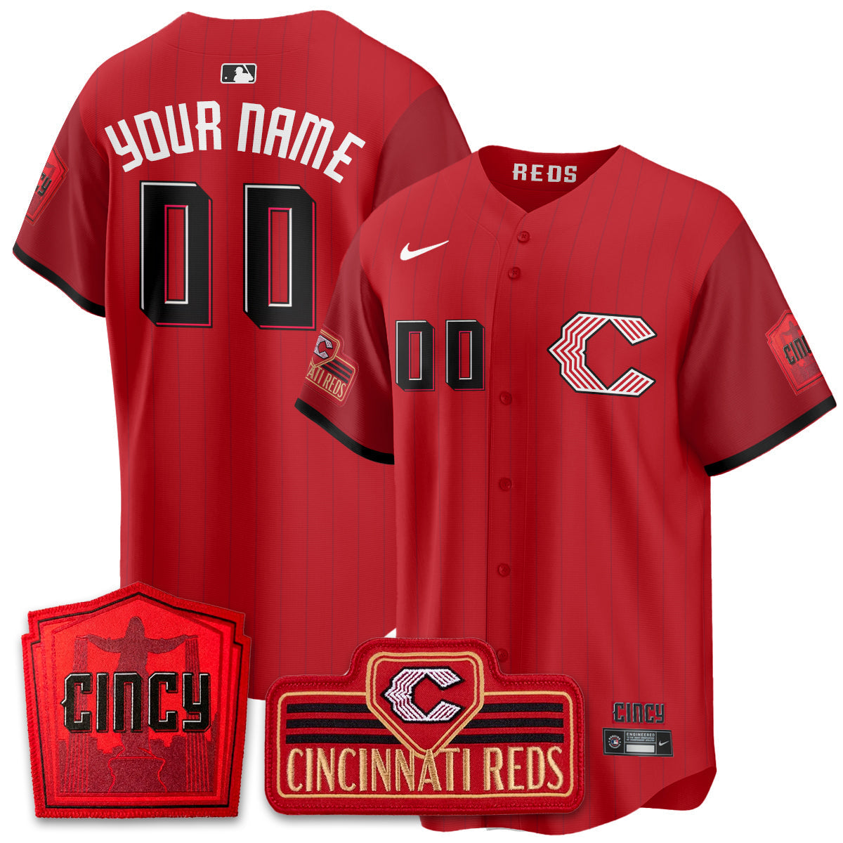Cincinnati Reds 2026 City Connect Limited Premier Vapor Custom Jersey - Stitched