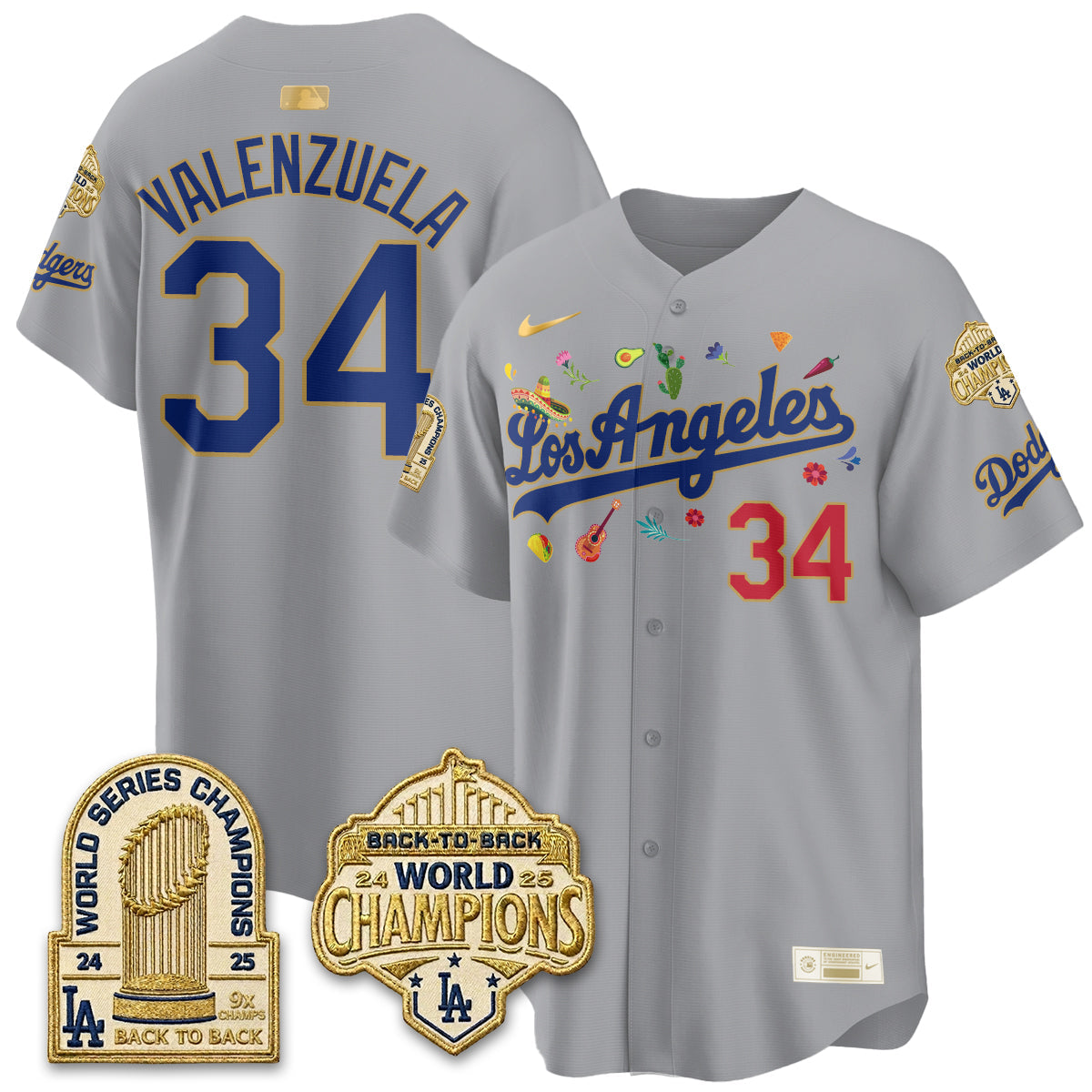 Los Angeles Dodgers Mexican Heritage 2026 Premier Limited Vapor Jersey - Stitched-Cuztomshoes
