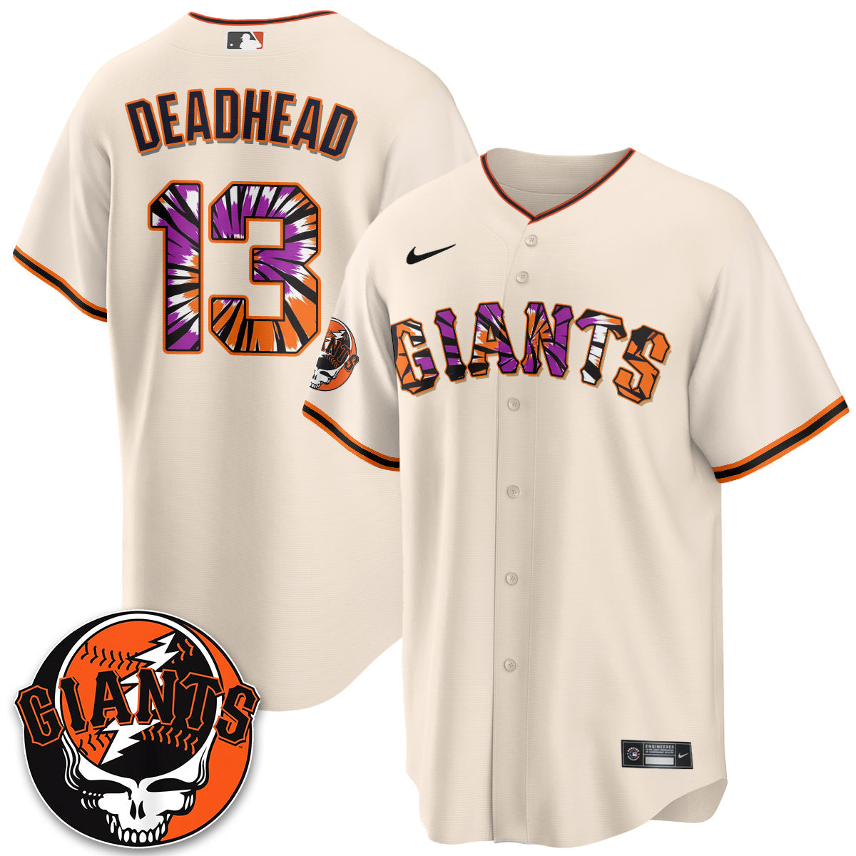 San Francisco Giants x Grateful Dead Vapor Jersey V2 - Stitched