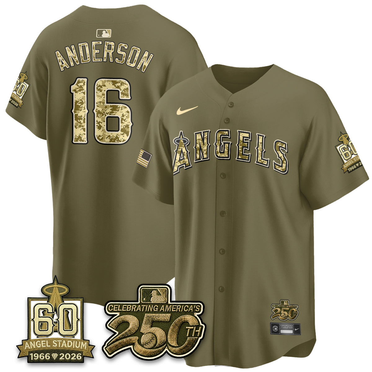 Los Angeles Angels Salute to Service 2026 Vapor Limited Jersey - Stitched-Cuztomshoes