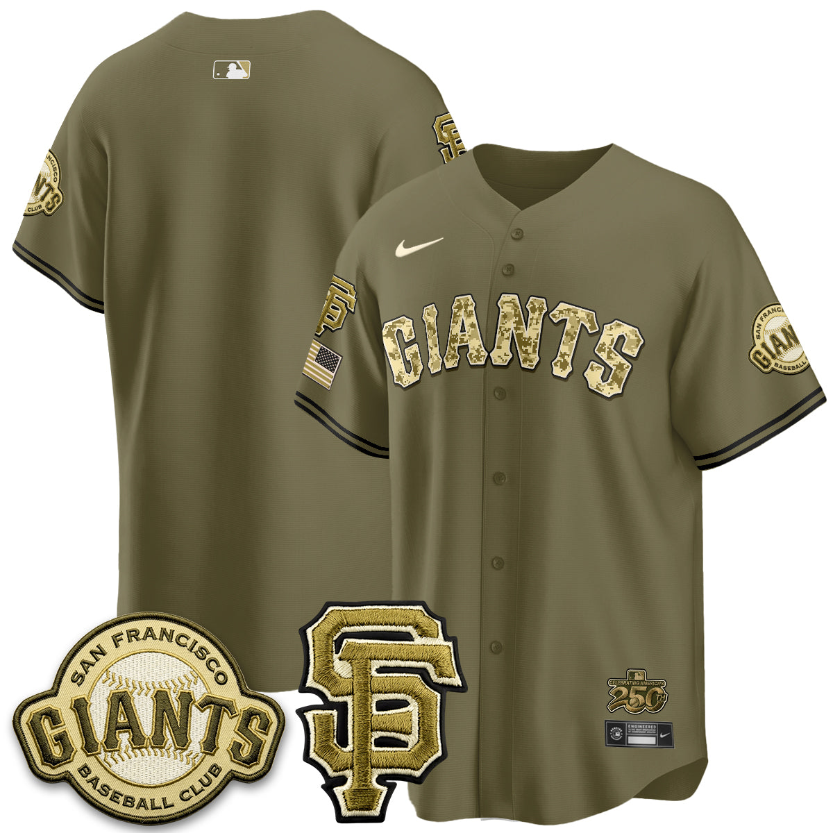San Francisco Giants 2026 Armed Forces Day Jersey V2 - Stitched