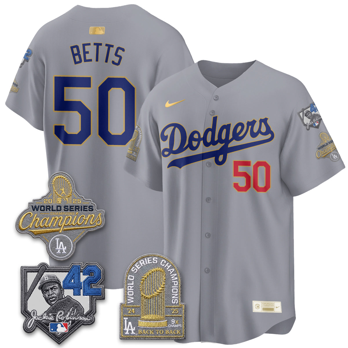 Los Angeles Dodgers 2026 Jackie Robinson New Era Vapor Limited Jersey - Stitched-Cuztomshoes