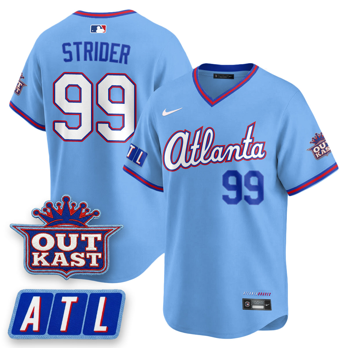 Atlanta Braves 2026 City Connect x Outkast Patch Vapor Limited Jersey - Stitched-Cuztomshoes