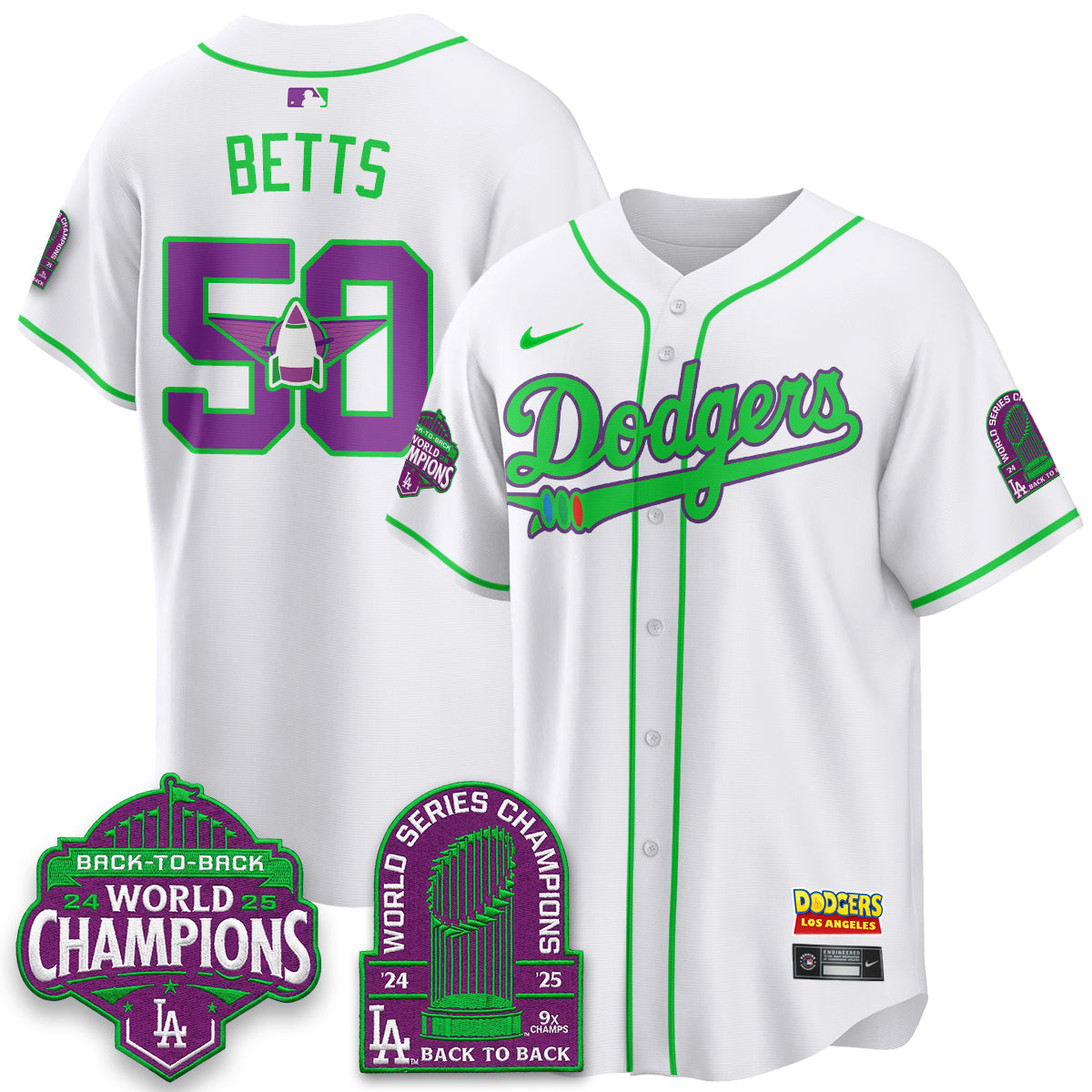 Los Angeles Dodgers 2026 Space Ranger Vapor Limited Jersey - Stitched-Cuztomshoes