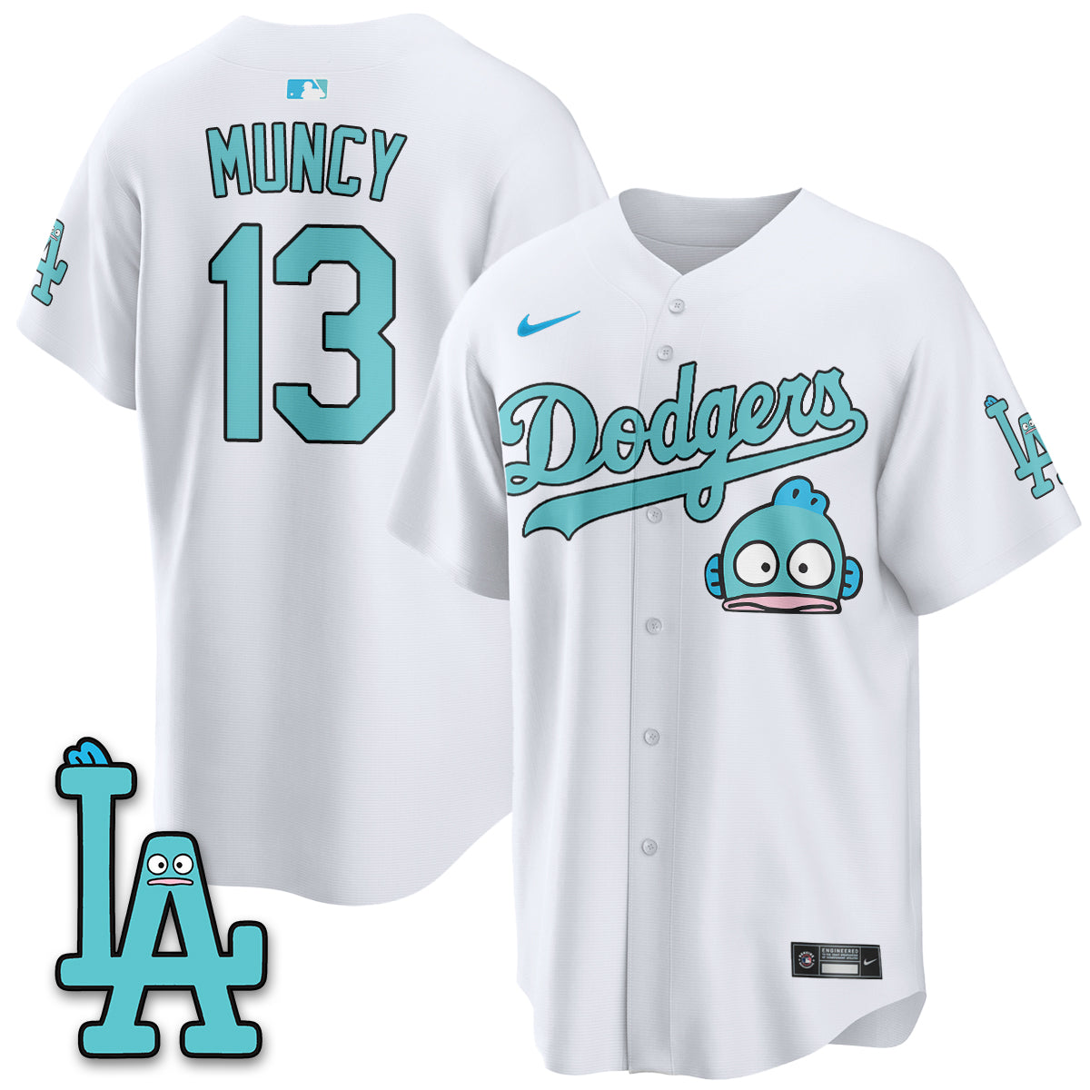 Los Angeles Dodgers x Hangyodon Edition Vapor Jersey- Stitched-Cuztomshoes
