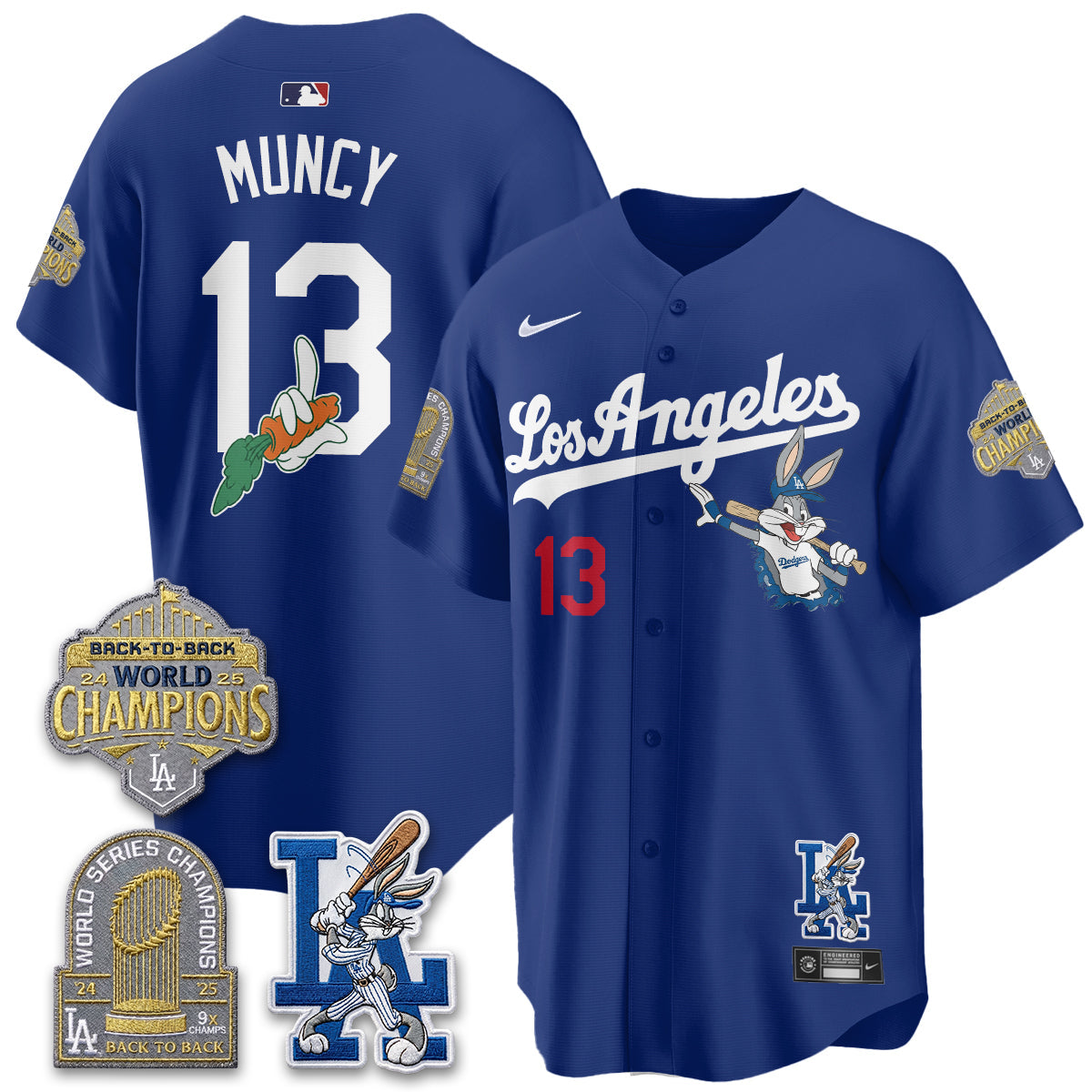 Los Angeles Dodgers Bunny Vapor Limited Jersey - Stitched-Cuztomshoes