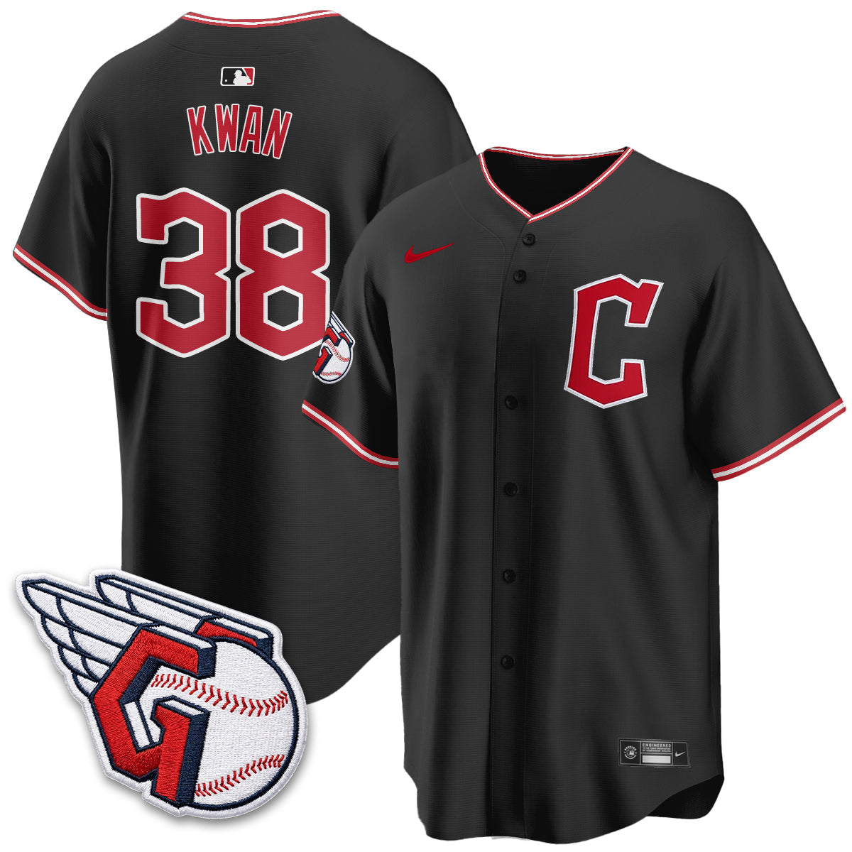 Cleveland Guardians 2026 Black Out Style Limited Vapor Jersey - Stitched