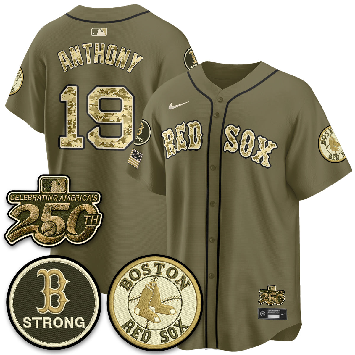 Boston Red Sox 2026 Armed Forces Day Jersey V2 - Stitched
