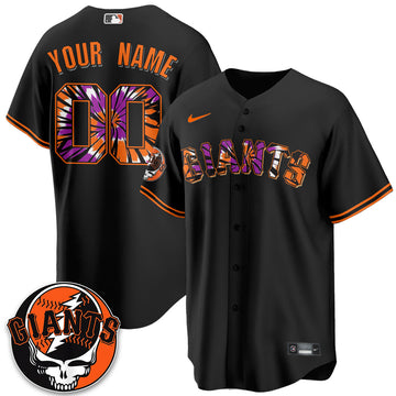San Francisco Giants x Grateful Dead Vapor Custom Jersey V2 - Stitched