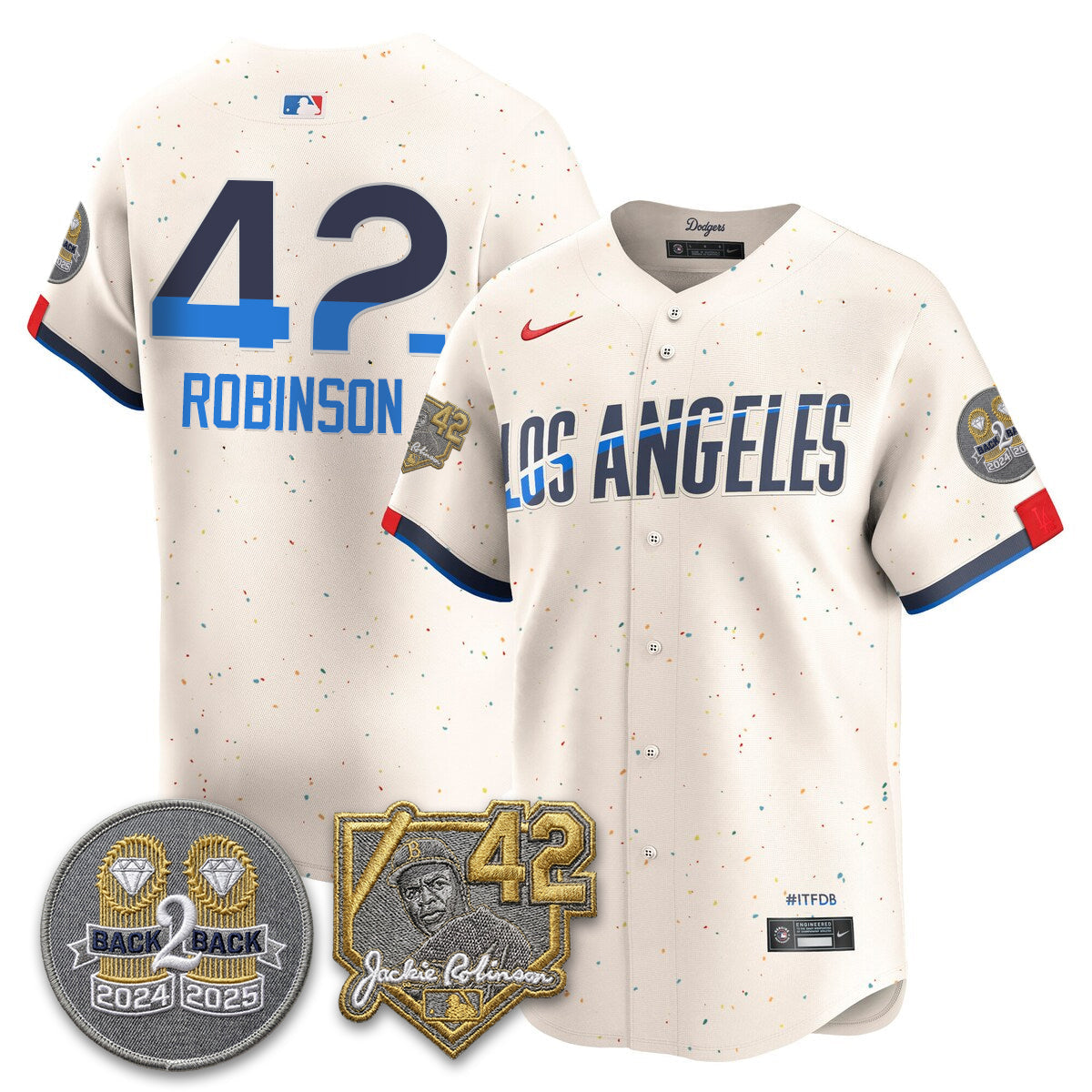 Los Angeles Dodgers - 2026 Jackie Robinson Day Vapor Limited Jersey - Stitched-Cuztomshoes