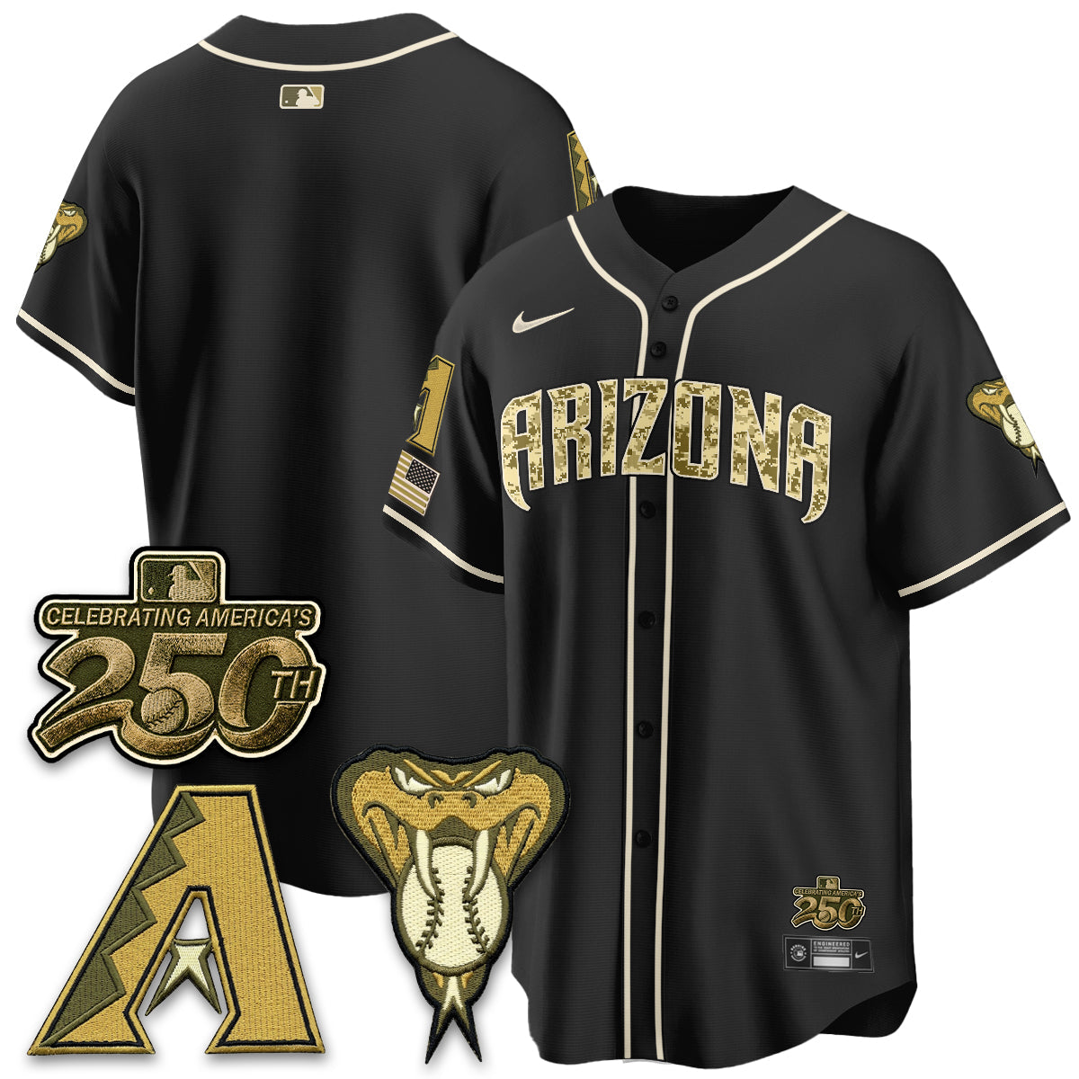 Arizona Diamonbacks Salute to Service 2026 Vapor Premier Limited Jersey - Stitched-Cuztomshoes