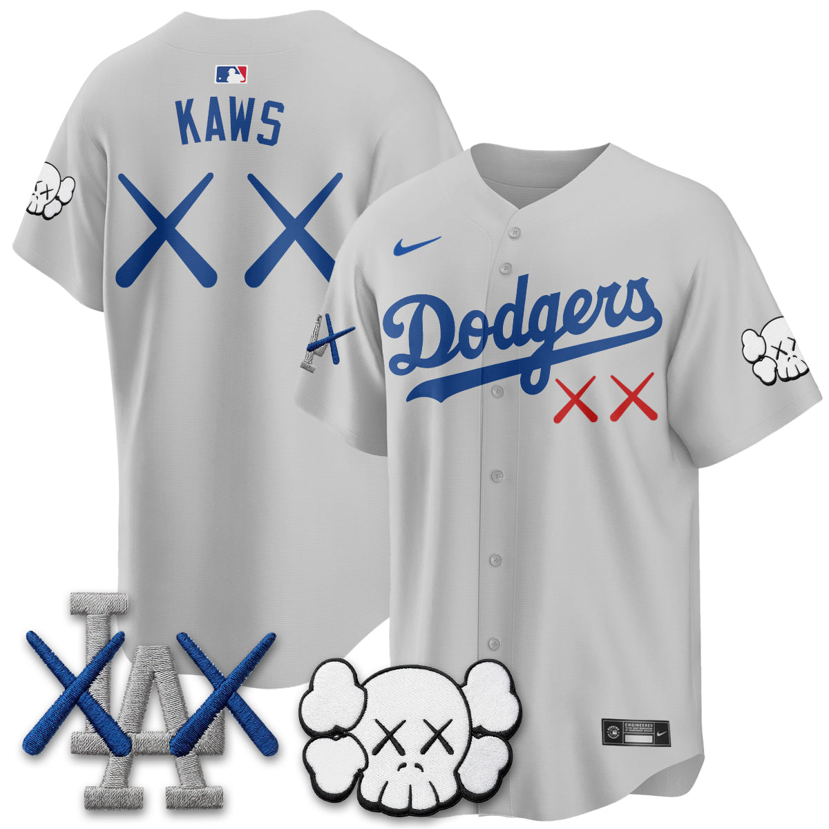 Los Angeles Dodgers x KAWS Edition Vapor Jersey - Stitched-Cuztomshoes
