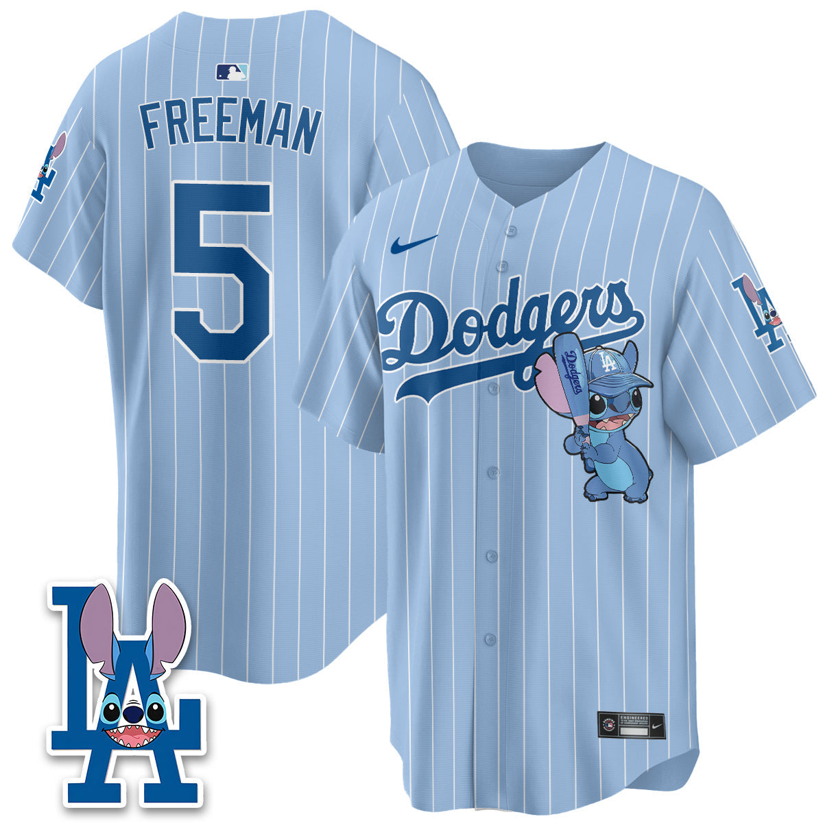Los Angeles Dodgers x Blue Alien Edition Vapor Jersey - Stitched-Cuztomshoes