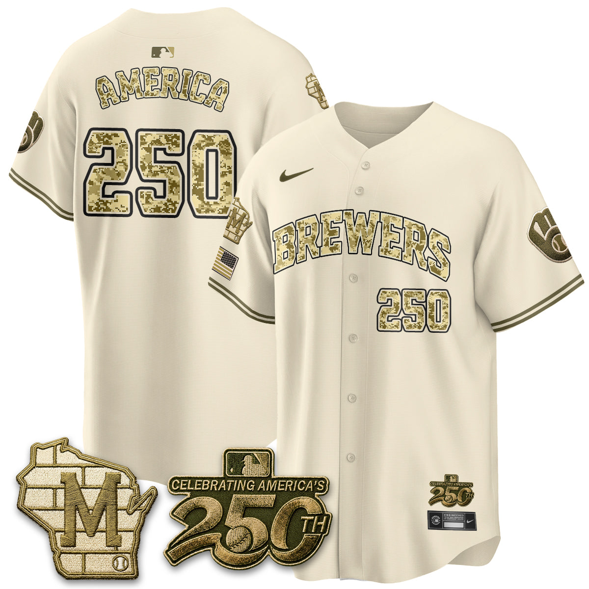 Milwaukee Brewers Salute to Service 2026 Vapor Limited Jersey - Stitched-Cuztomshoes