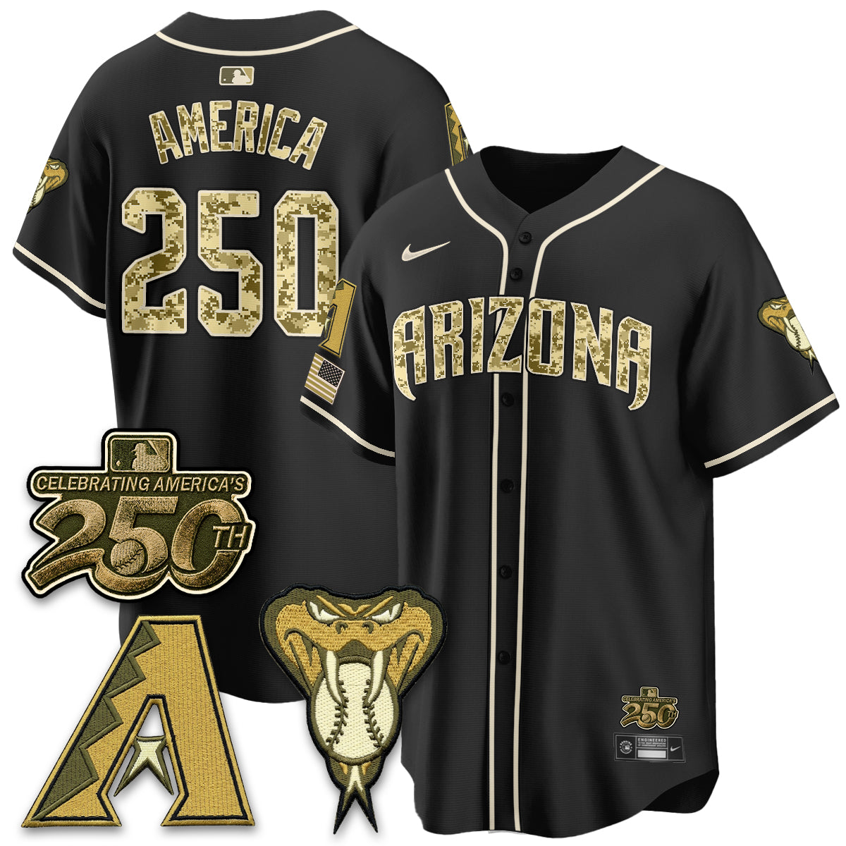 Arizona Diamonbacks Salute to Service 2026 Vapor Premier Limited Jersey - Stitched-Cuztomshoes