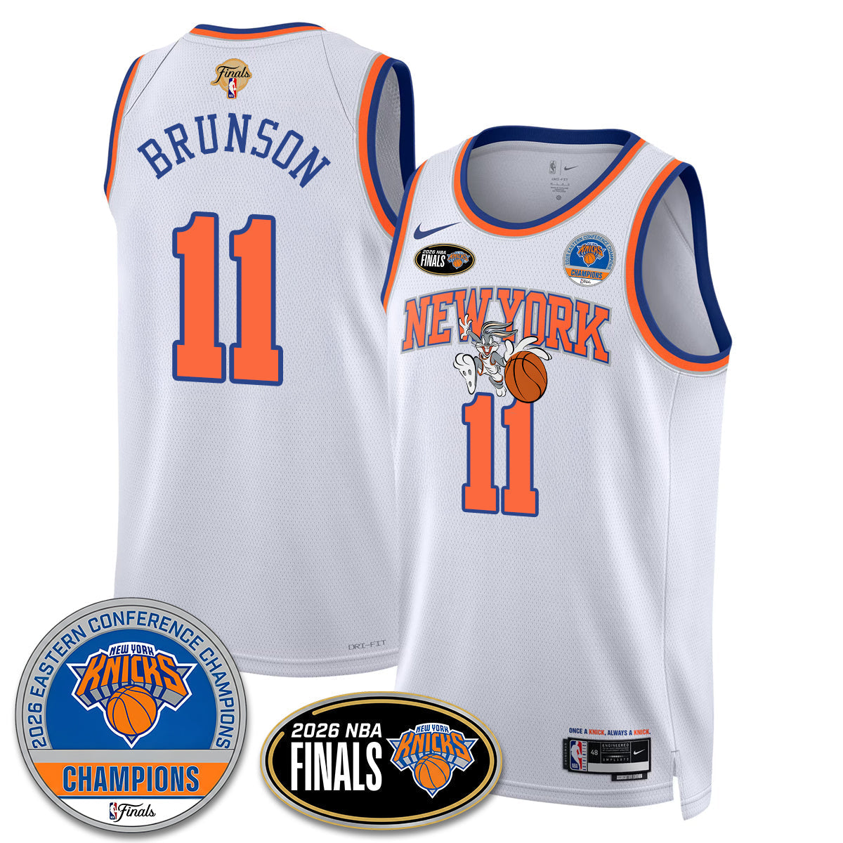 New York Knicks 2026 Basketball Eastern Conference Champions x Bunny Vapor Jersey - Stitched-Cuztomshoes