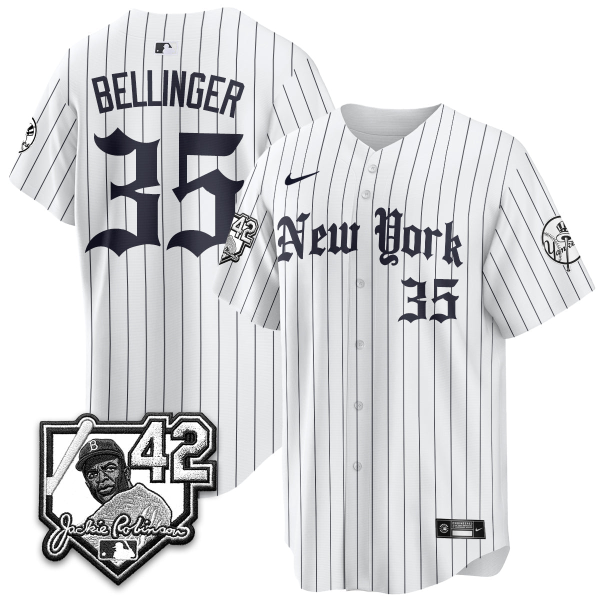 New York Yankees 2026 Jackie Robinson Day Gothic Vapor Limited Jersey - Stitched