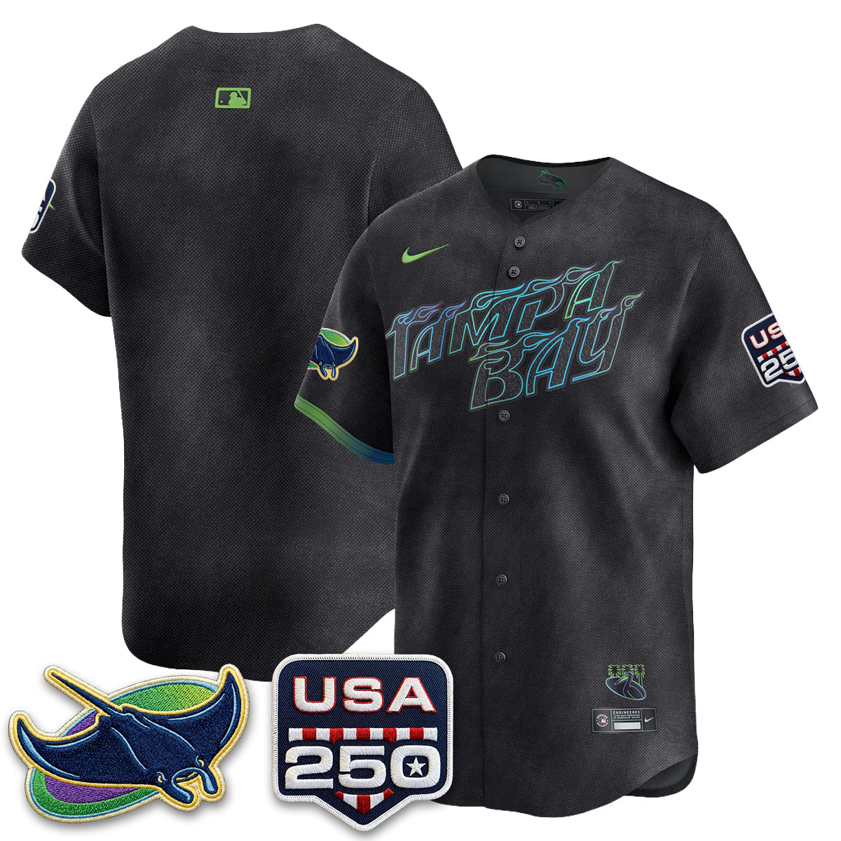 Tampa Bay Rays Independence Day USA 2026 City Connect Vapor Jersey - Stitched