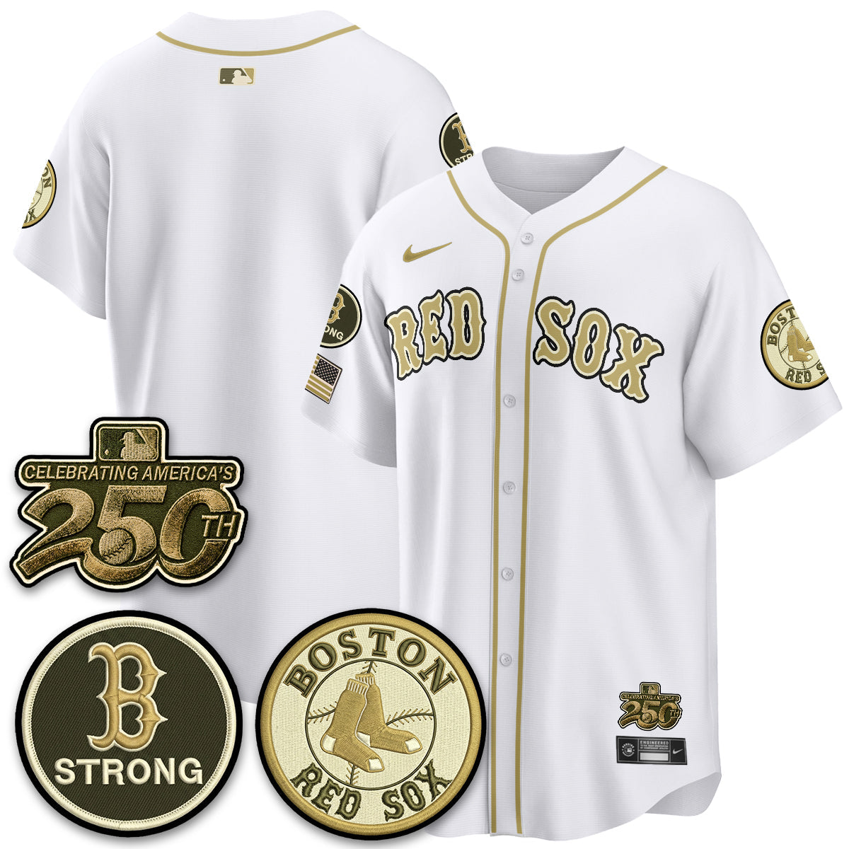 Boston Red Sox 2026 Armed Forces Day Jersey V2 - Stitched