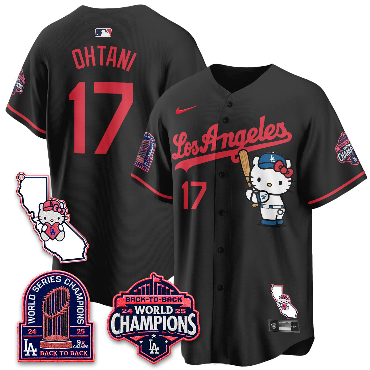 Los Angeles Dodgers x Meow KT 2026 Vapor Jersey - Stitched - V4-Cuztomshoes