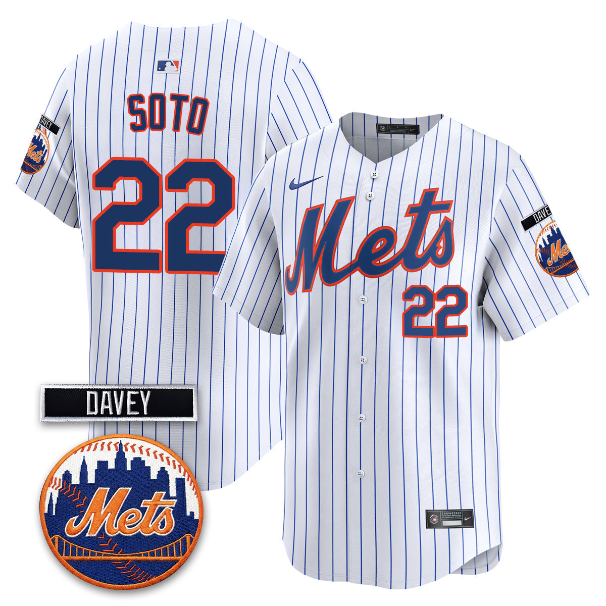 New York Mets 2026 Davey Johnson Memorial Vapor Limited Jersey - Stitched