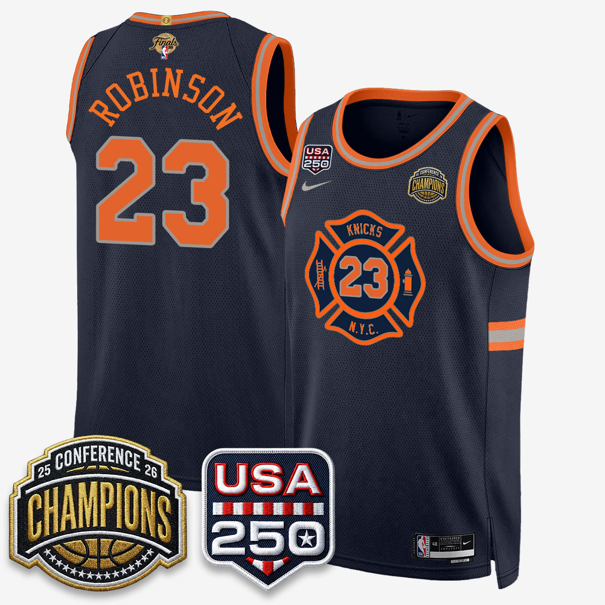 New York Knicks 2026 Basketball Eastern Conference Champions City Edition Jersey V2- Stitched-Cuztomshoes