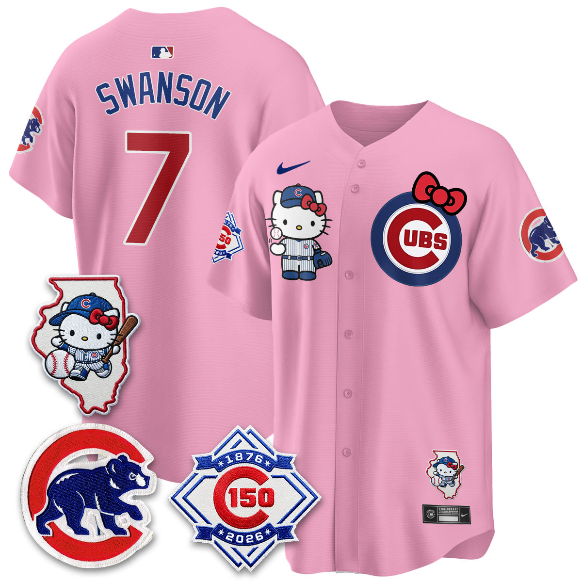 Chicago Cubs x Meow KT Vapor Premier Limited Jersey - Stitched V2